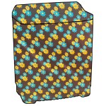 KVAR Printed design with water dust Protection washing machine cover for Lloyd 8.1 Kg Semi-Automatic Top Loading (LWMS82G) (Unique code/270522131SME41)