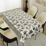 Dakshya Industries Flower Design 6 Seater Without Lace Dining Table Cover| Table Cover |Waterproof & Heat Resistant,Polyvinyl Chloride (PVC),Rectangular,( Pack of - 1 ) Part-16