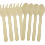 Deera Wooden Cutlery Set 110 mm - 100 Pcs