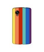 Casotec Rainbow Colors Design 3D Printed Hard Back Case Cover for LG Google Nexus 5