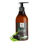 NutriGlow NATURAL'S Bamboo Charcoal Shampoo Stimulates Hair Growth, No Parabens & Sulphates (300 ml)