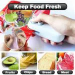 DealGuru 2 in 1 USB Rechargeable Magnetic Heat Sealing & Cutting Portable Handheld Vacuum Sealer for Food Snacks, Chips, Fresh Storage, Plastic Bags Sealing Machine 1 PCS