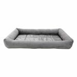 Hiputee Grey Rectangular Soft Velvet Pad Bed For Dogs And Cats (Xxl)