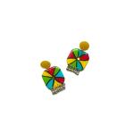 Reverie Handmade Jewelry Resin Handcrafted Floral Design Earring Set for Women and Girls (Multicolor)