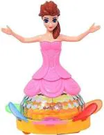 Goyals Pink Princess Dancing Angel Girl Doll Musical 360 Degree Rotating For Kids
