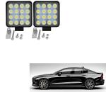 Kozdiko White 16 LED Light Bar 48W Square Light For Volvo S60 (Pack of 2)