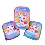SHANAYA 3D Baby Unicorn On Cloud Hardtop Embossed Smiggle EVA Pencil Pouch Case (Random Color)