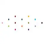 Comet Busters Multicolor Oval Shaped Bindi For Women