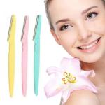 Trendzie Skin Care Facial Hair/Eyebrow Hair Razor Epilation Tool for Women Pack of 3 (Assorted Color)