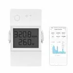 amiciSmart Wi-Fi Smart Switch, 20A Remote Control for Home Appliance, SONOFF POW with LCD Display for Real-Time Power Monitoring Compatible with Alexa, Google Home, etc.