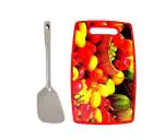 FIRST FRONT Stainless Steel Kitchen Tools Palta With Plastic Chopping Borad Multicolour, (Pack of 2)