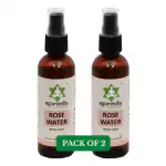 Ayurvedix Organic Rose Water | Skin Toning & Moisturizing | Pure & Natural | 100 ML ( Pack of 2 )