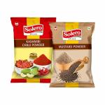 Solero Kashmiri Chilli and Mustard Powder, 500 g each - Pack of 2