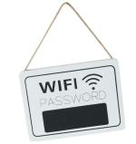 My Party Suppliers Wooden Wi-Fi Password Sign Hanging Plaque Wood Reception Hanging Chalkboard