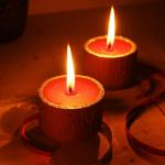 CRAFTLIPI Handmade BLISS: Dome Bottom CYLINDER Candle / Reusable Candle Holder - Set of 4