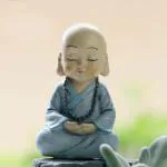 THE MLS Resin Pots Modern Design Monk Garden with Bird Succulent Pot Built House Mini Planter for Succulent Pots|Resin Pots Unique & Trendy Design Return Gifts Succulent Home & Office DecoR