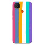 MobiEra Redmi 9, Redmi 9C, Redmi 9 Activ, Poco C31 Torn Rainbow Design Plastic Hard Case Cover
