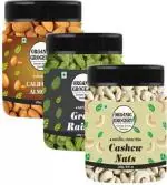 Organic Grocery Dry Fruits Combo Pack - (250 * 3) 750g Almonds, Cashews & Raisins Assorted Seeds & Nuts (3 x 250 g)