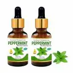 MANSA NUTRI Organic & Natural Peppermint Essential Oil | 100% Pure Essential Oil For Hair & Scalp Health, Cold & Congestion, Relieves Headache, Digestion, Anti fungal - Pack of 2_30 ml