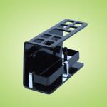 XEBOK Shampoo Holder for Bathroom Kitchen WallMount Adhesive Toothbrush Holder (Black, Wall Mount)