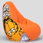 ComfyBean Bag with Beans Filled 3XL- Official: Garfield Bean Bags - For Young Adults - Max User Height : 5-5.8 Ft.-Weight : 60-70 Kgs(Model: Printed - GARFIELD -Garfield_ARTWORK-17 - Orange)