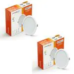 Kolors 12W 3 in 1 Colour Changing LED Panel Light, Round | Recessed Led panel lights for false ceiling | Switch between: Cool white, Warm white, Natural white, Pack of 2 pcs