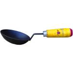 Jayam Traditional Iron Tadka Pan / Fry Pan / Thalippu karandi with Wooden Handle - 5.5inch (200ml)