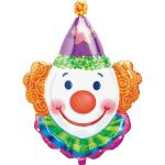 Jagmag Jumbo Helium Clown Joker Circus Theme Foil Balloon