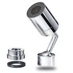 ADA Universal Splash Filter Faucet-Aerator Rotate Water Outlet Faucet Sprayer Head Adapter, Kitchen Bubble Tap Head with Leakproof Design Faucet Extension Attachment for Household Bathroom (Only for 25mm Nozzle/Taps), Plastic