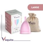 Reusable Menstrual Cup for Women | Large Size with Pouch | Ultra Soft, Odor and Rash Free | 100% Medical Grade Silicone | No Leakage | 007 Pink (Pack of 1)