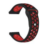 LIDDU Silicone Smart Watch Strap for Fire Boltt Talk Ultra, Fire Boltt Phoenix and Fire Boltt Talk 2 (Black and Red)
