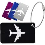 ZIBUYU Bag Tags For Luggage Aluminum Alloy Luggage Tags For Travel Stainless Loop Tags For Suitcases & Bag Luggage Anti-Break Travel Luggage Tag - 4 Pcs