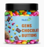 Nutrilin Gems Chocolate Buttons | Chocolate Munchies , 400 Gram
