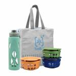 TintBox Borosilicate Glass Lunch Box and Water Bottle Combo - Set Of 3 Lunch Box