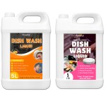 Fivanta Organic Dishwash Liquid Gel Orange 5L & Rose Power 5L