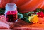 Mkd2 Rise Scented Glass Jar Candles Pack of 1 Rose for Home Fragrance & Ideal Gift Set on Anniversary Valentine's Day Wedding Birthday Christmas Decorations Diwali.