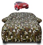 Mockhe Chevrolet Spark Car Cover with Mirror Pocket and Soft Cotton Lining,Waterproof Chevrolet Spark Car Body Cover, Army Print