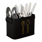 Classyo Cutlery Holder & Spoon Stand for Kitchen & Dining Table, Black