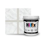 Hiifix Epoxy Grout for Tiles Gap Filling and Waterproofing for Home Use, Tile Grout and Sealant for Tiles Smoke Grey 1kg
