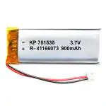 KP Original Battery -751535 3.7V 900mAh rechargeable battery with connector for Drone, toys, gaming, robotics Bluetooth headset, bluetooth speaker,Nice Battery and full backup. Check connector before buying