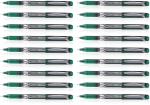 Pilot Hi-Tecpoint V10 Grip Medium Point Liquid Ink Pen | Tip Size - 1.0 MM | Dimpled Rubber Grip with Unique Dimple Tip Technology | Ink Colour - Green | Pack of 18