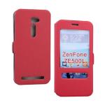 Defender Red Plastic Flip Cover Case For Asus Zenfone 5, Asus Zenfone 2