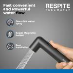 Respite Black Acrylonitrile Butadiene Styrene Magnetic Health Faucet Only Gun With Magnetic Holder For Bathroom