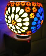 CraftCare Electric Kapoordani with Night Lamp Incense Burner, Aroma Burner, Aroma Kapoor Dani(Glass, Round, Multicolour)