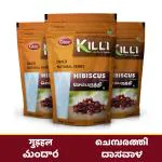 KILLI Hibiscus sabdariffa | Sembaruthi | Gudhal | Chembarathi | Mandara Flower, 60g (Pack of 3)