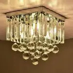 HONEY WOLF LED Ceiling Light, Fancy Crystal Glass Chandelier for Living Room, Hall, Hotel, Resort, Office Decoration