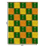 Sri Yagnaa - (M- 8) - Designed Green Muggu Flowers Box Backdrop (Vertical) - (5*8 FT)