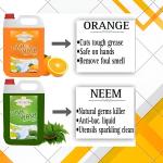 VARUNDA 10 Litre Orange & Neem Dishwash Liquid - Powerful Grease Cutter, Fresh Citrus Scent, Eco-Friendly Formula Orange & Neem Dishwash Liquid Neem Dish Soap Powerful Grease Cutter Dish Soap Eco-Friendly Dishwashing Liquid PACK OF 1