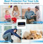 GLOSS Hidden Camera Clock, Real 1080P HD WiFi Wireless Spy Nanny Cam with Night Vision, Motion Detection Alert, Remote Monitoring, Indoor Camera for Home Surveillance