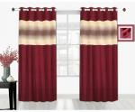 Tanyugg Printed Maroon Velvet Door Curtain 7x4 ft (Design Richi Diamond)